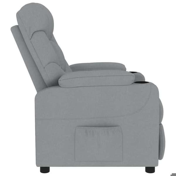 Maison Exclusive - Ljusgrå massagefåtölj i tyg