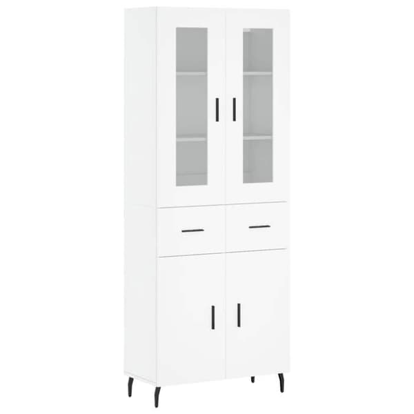 Maison Exclusive - Buffé hög Vit 69,5x34x180 cm Ingenjörsträ