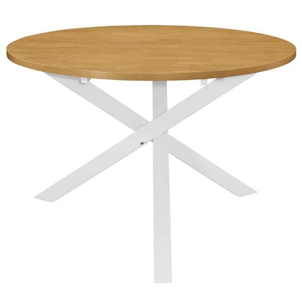 Maison Exclusive - Matbord Vit 120 x 75 cm MDF vit och brun