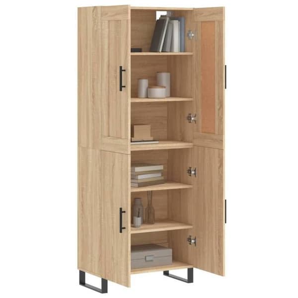 Maison Exclusive - Buffé hög Ek sonoma 69,5x34x180 cm Ingenjörsträ