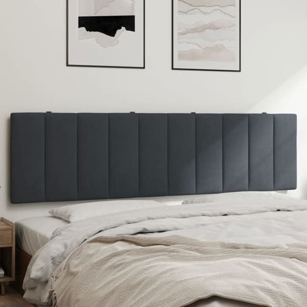 Päätytyyny - MAISON EXCLUSIVE - Hanko - Tummanharmaa - 180 cm - Sametti mörkgrå