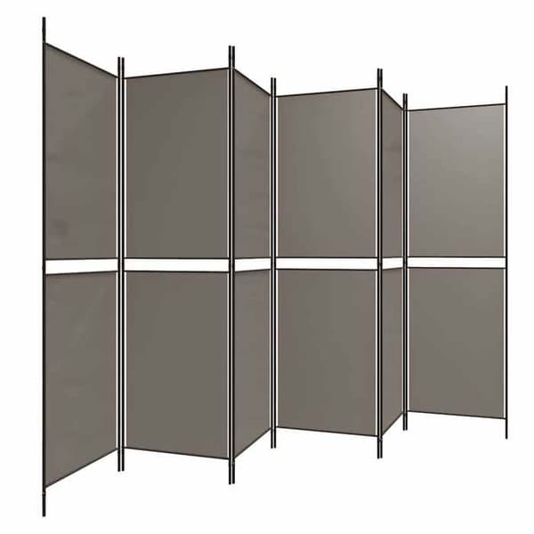 Maison Exclusive - Skillevæg 6 paneler Antracit 300x220 cm Stof