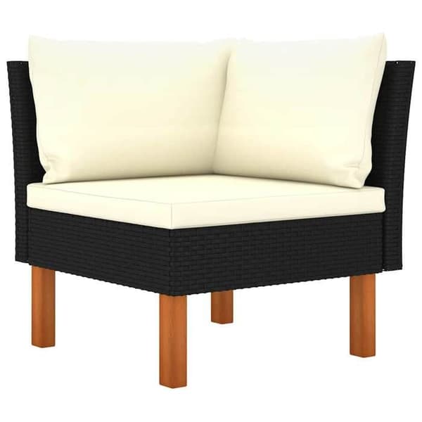 Maison Exclusive - Havegruppe 10 stk. Vævet harpik og eucalyptus træ Sort
