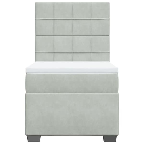 Maison Exclusive - Sängyn lamellipohja ja Harmaa 80x200 cm Sametti