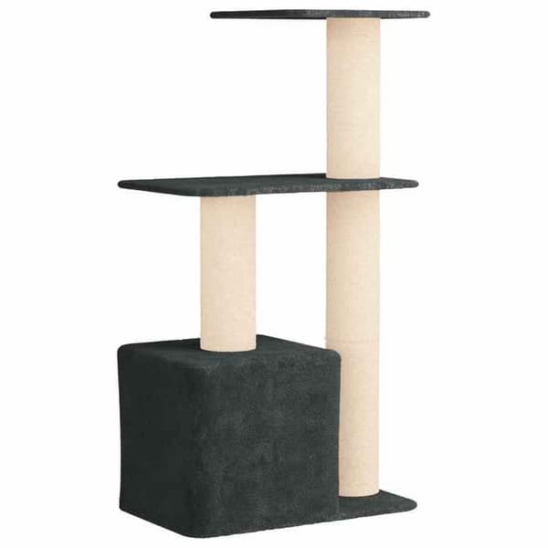 Maison Exclusive - Kattträd med sisal klöspinnar Mörkgrå 133 cm