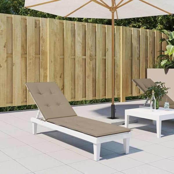 Maison Exclusive - Terrassstolskudde taupe (75+105)x50x4 cm