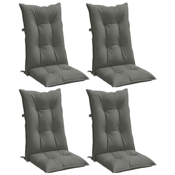 Maison Exclusive - Kuddar för stolar med hög rygg, 4-pack, mörkgrå blandning