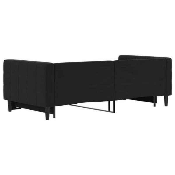 Maison Exclusive - Musta 90x190 cm samettinen vuodesohva, jossa on vuodevaatelaatikko
