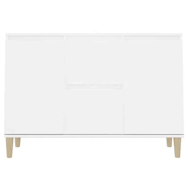 Maison Exclusive - Hvidt buffet 101x35x70 cm ingeniørtræ