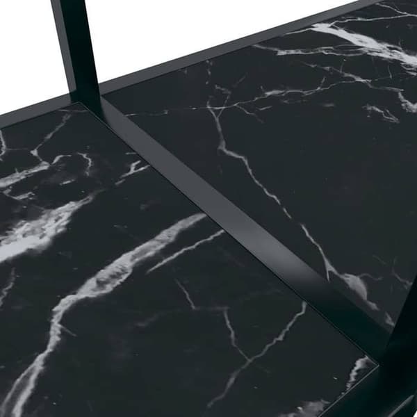 Maison Exclusive - Konsolbord Sort 200x35x75,5 cm Tempereret glas