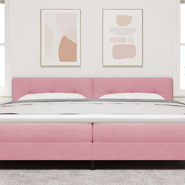 Maison Exclusive - Sänggavel Rosa 200 cm Sammet Ros