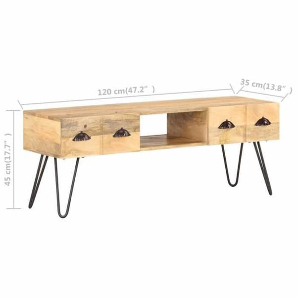 Maison Exclusive - TV-möbel 120x35x45 cm i solid mangoträ