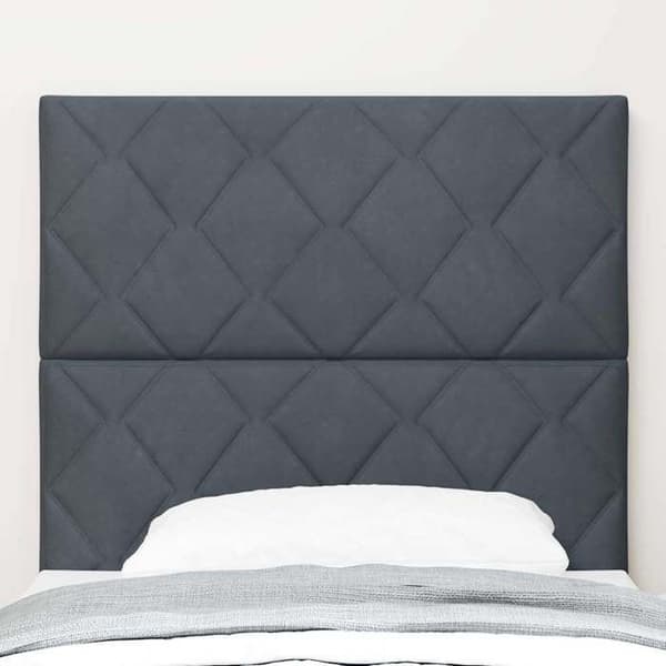 Maison Exclusive - LED Hovedgærde Mørkegrå 100 cm Velour Mörkgrå
