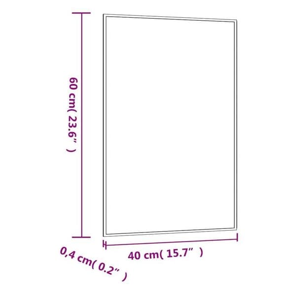 Maison Exclusive - Väggspegel 40x60 cm Rektangulär Glas