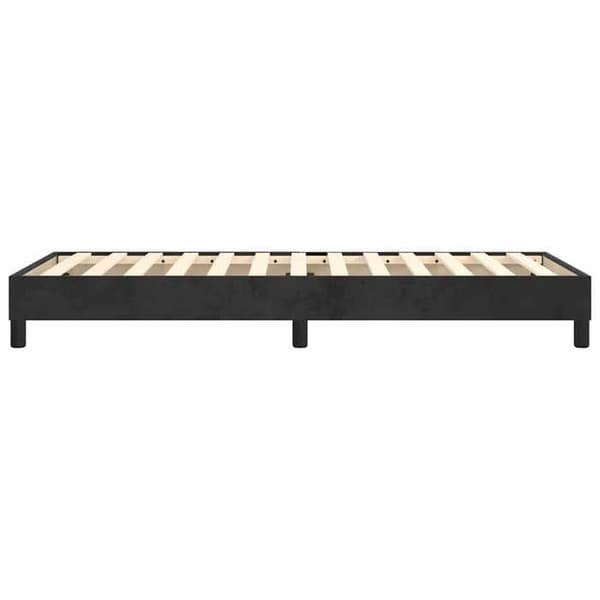 Maison Exclusive - Musta lattiapuu sänky 80x200 cm sametti svart