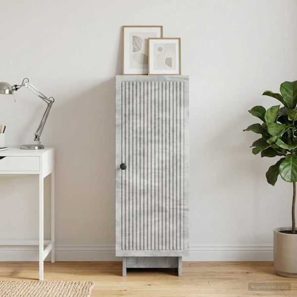 Maison Exclusive - Buffet Grå beton 33 x 34,5 x 90 cm Ingeniørtræ