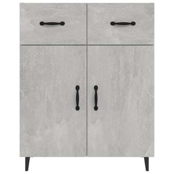 Maison Exclusive - Buffet grå beton 69,5x34x90 cm ingeniørtræ