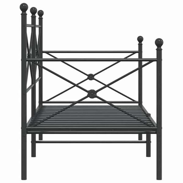 Maison Exclusive - Sengebund uden madras sort 75x190 cm stål