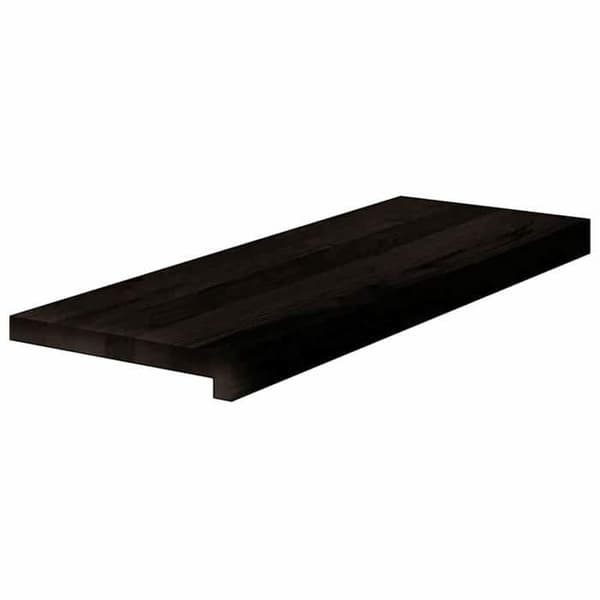 Trappe - EKSKLUSIV HUS - 12 dele - Massivt egetræ - Brun-sort - 70x25x2 cm brun-svart