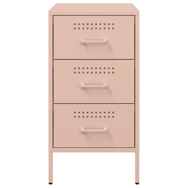 Maison Exclusive - Sängbord rosa 36x39x68 cm stål