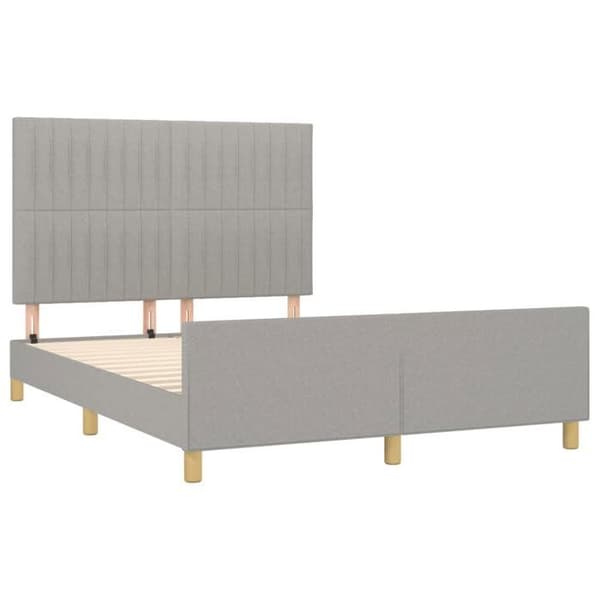 Maison Exclusive - Sengebund uden madras lys grå 140x200 cm stof