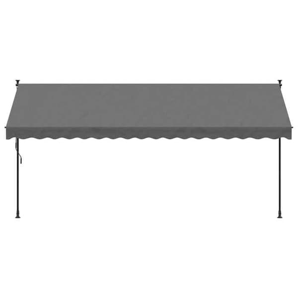 Maison Exclusive - Fällbart tak i antracit 400x150 m tyg och stål