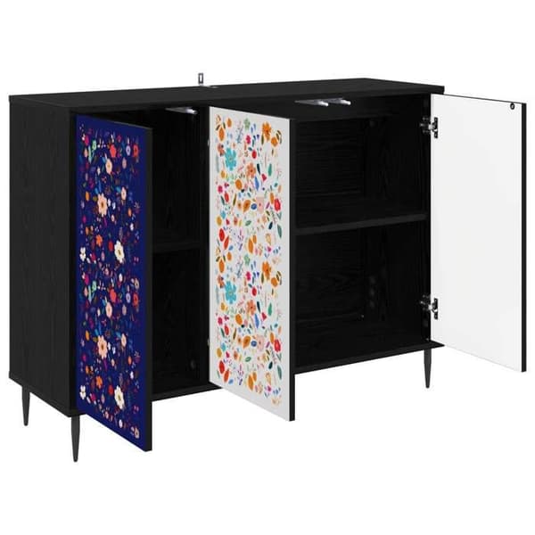 Maison Exclusive - Buffet MAINZ Sort eg 102 x 33 x 76 cm Ingeniørtræ