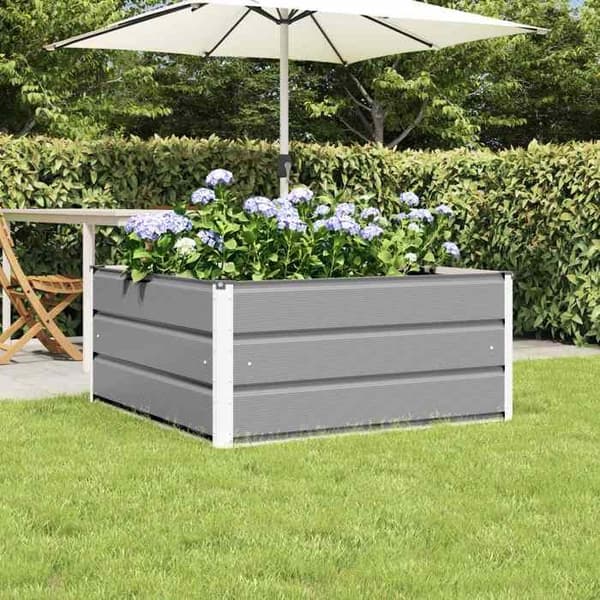 Maison Exclusive - Lys grå plantekasse 100 x 100 x 45 cm Stål