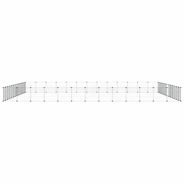 Maison Exclusive - Kæledyrbur med 52 paneler og dør Sort 455x455x35 cm