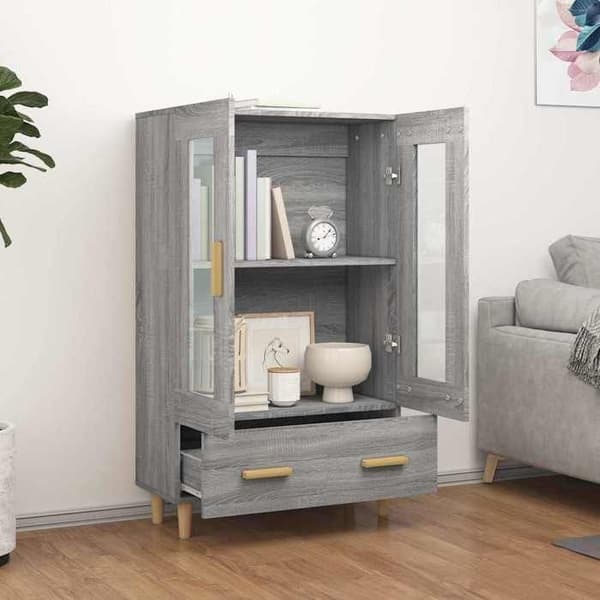 Maison Exclusive - Buffé Sonoma grå 70x31x115 cm Ingenjörsträ