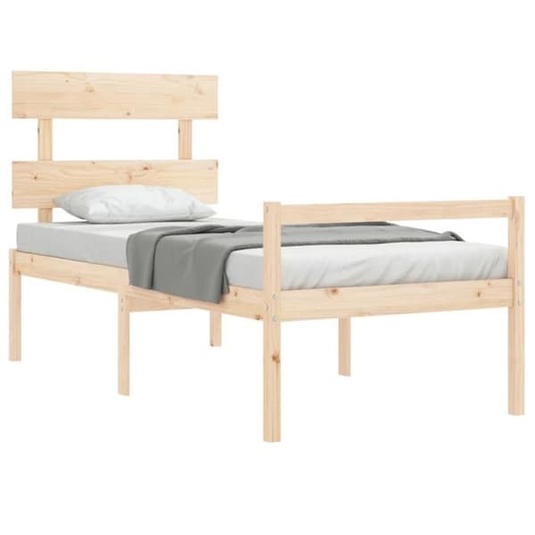Seng 1 plads - Eksklusiv Hus - Massiv træ - 90x200 cm - Siddehøjde 45 cm