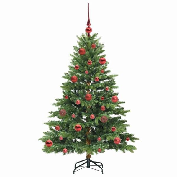 Kunstig juletræ - EKSKLUSIV HUS - 150 cm - 150 varme hvide LED - Grøn - USB-strøm Grön