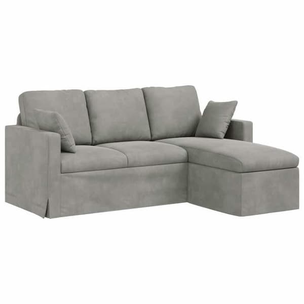 Maison Exclusive - Vaaleanharmaa sohva 178 x 134 x 80 cm samettia