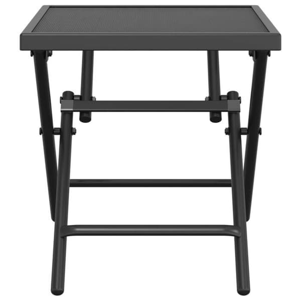 Maison Exclusive - Fällbart trädgårdsbord antracit 38x38x38 cm Ståltrellis