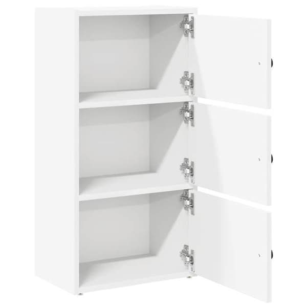 Maison Exclusive - Vit bibliotek 40x24x77 cm ingenjörsträ