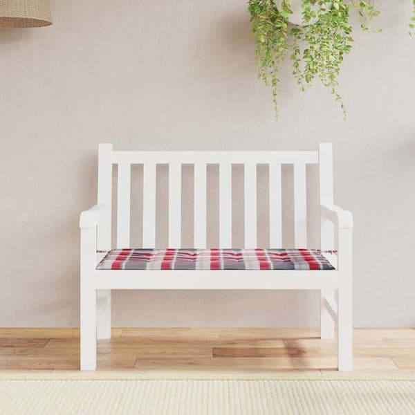 Maison Exclusive - Ruudullinen puutarhapenkki tyyny 120x50x3 cm