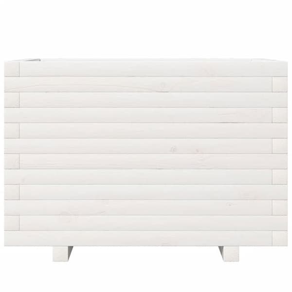 Jardinière - EXKLUSIVT HUS - 70 x 40 x 49,5 cm - Massivt furu - Vit - Rektangulär Vit