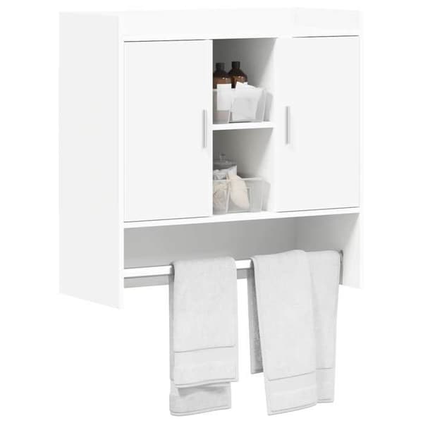 Maison Exclusive - Væghylde Montering hvid 80 x 36 x 80 cm Vit
