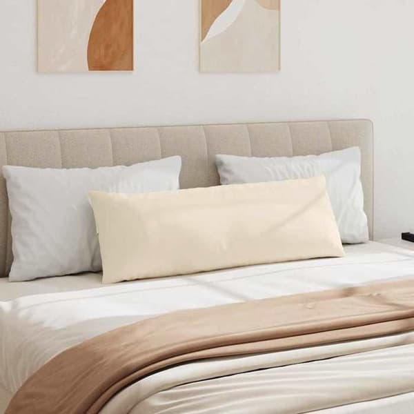 Sofa puder - EKSKLUSIV HUS - 120 x 40 cm - Sæt 2 - Beige - Polyester med lynlås beige