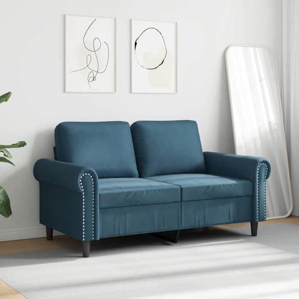 Maison Exclusive - 2-personers Sofa Blå 120 cm Velour