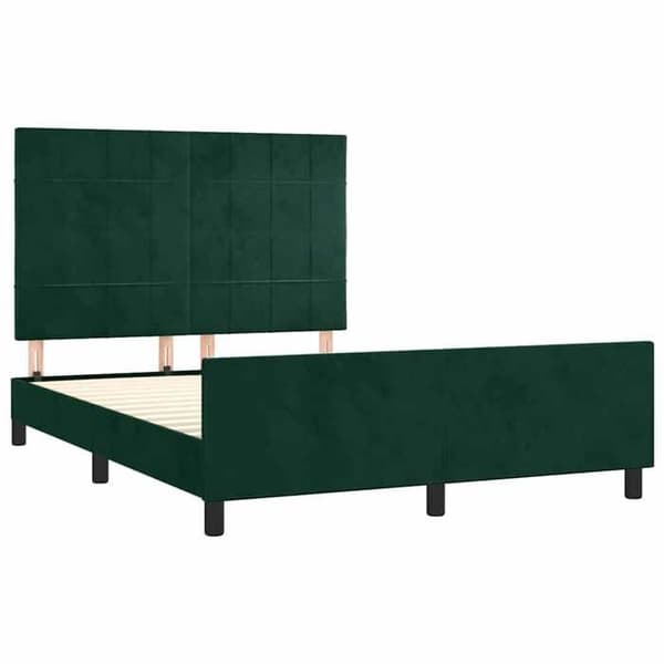 Maison Exclusive - Patja ilman runkoa tummanvihreä 140x200 cm sametti