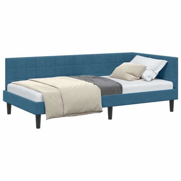 Maison Exclusive - Sininen kulmasänky 90 cm x 200 cm Sametti