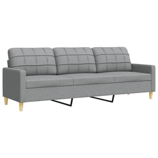 Maison Exclusive - Sæt af 3 sofaer med lysegrå dekorative puder i stof