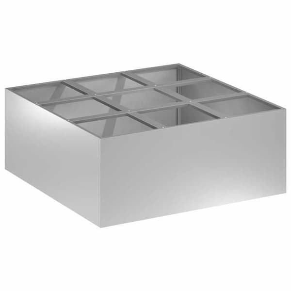 Maison Exclusive - Silverfärgad kruka för trädgård 100 x 100 x 40 cm Galvaniserat stål