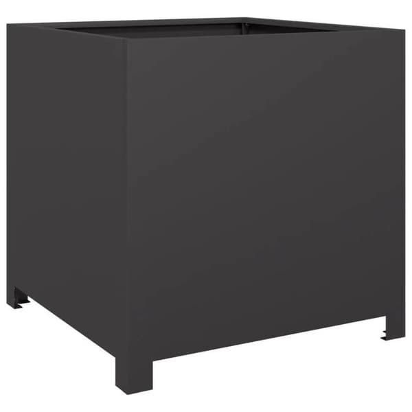 Maison Exclusive - Sort plantekasse 50x50x50 cm stål
