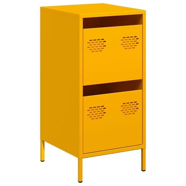 Maison Exclusive - Buffet gul sennep 35x39x73,5 cm koldvalset stål