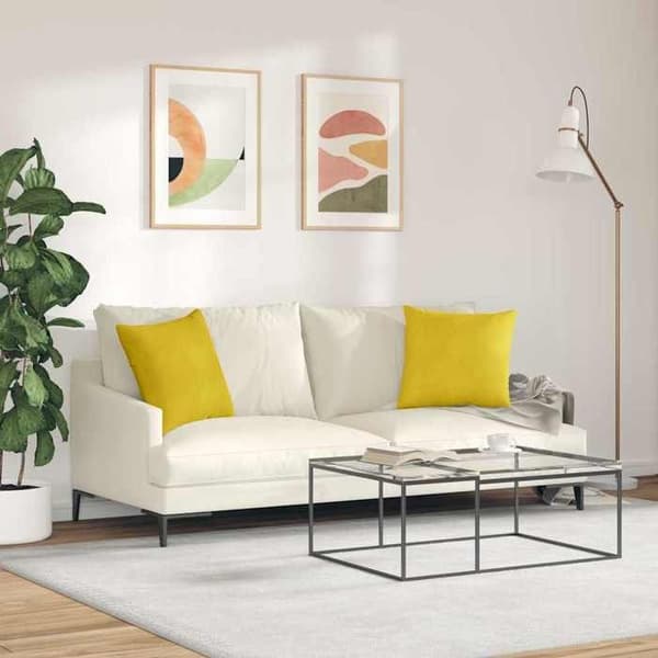 Maison Exclusive - Soffkuddar 2 st Gul 45 x 45 cm Gul