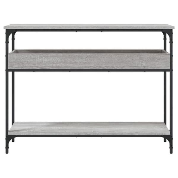 Maison Exclusive - Konsolbord med hylde sonoma grå 100x29x75 cm