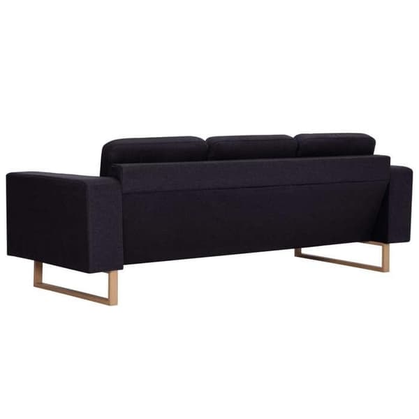 Maison Exclusive - Soffa 3-sits Svart Tyg Svart