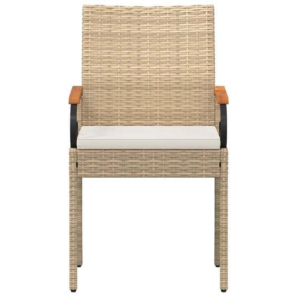 Maison Exclusive - Trädgårdsstolar 2 st Beige och krämvit Beige och vit kräm
